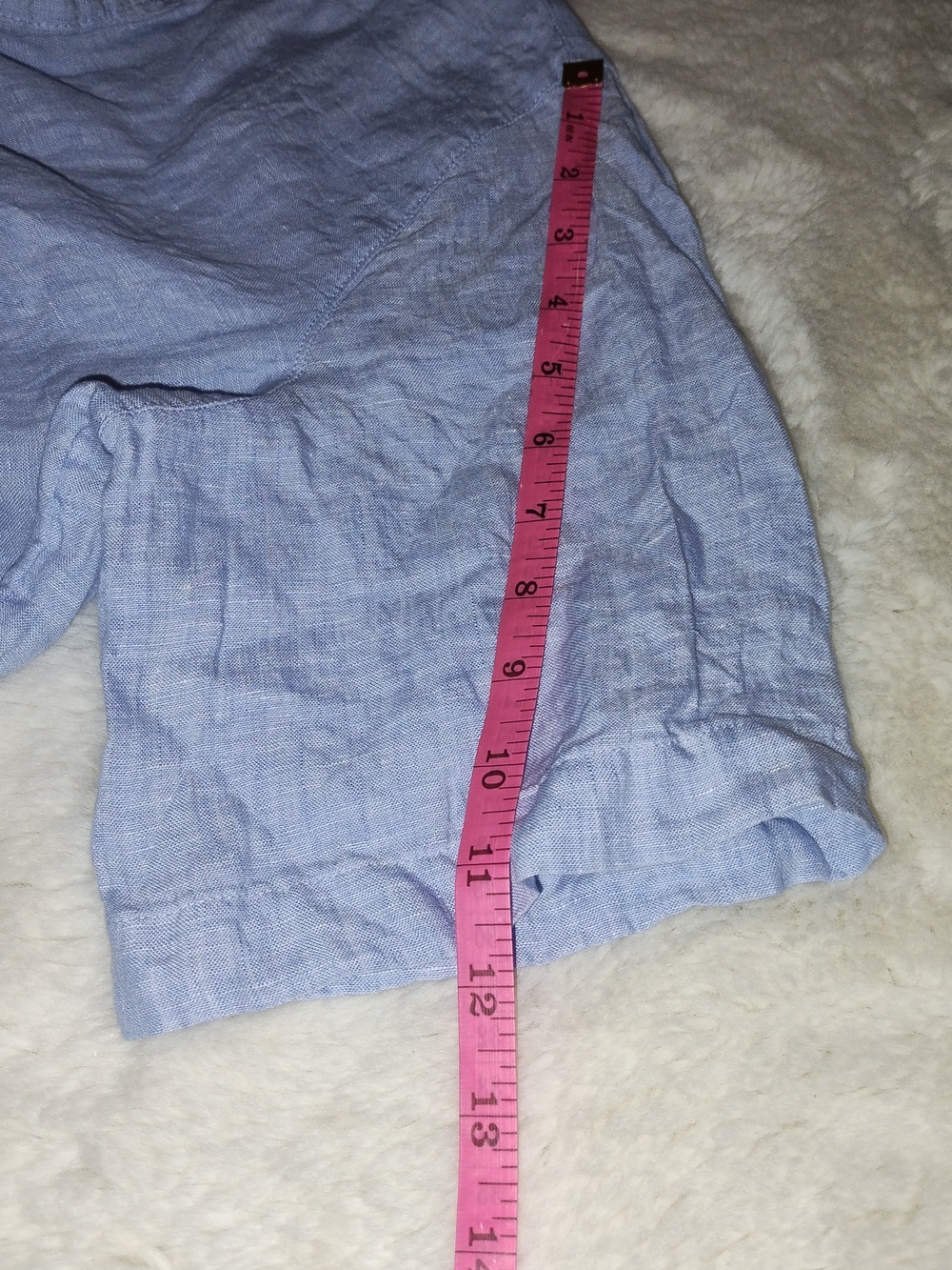 Rachel Zoe Light Blue Linen Blend Short Sleeve Top - Picture 9 of 9